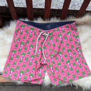 PARIOCA  FAUNA AND FLORA BOARD SHORTS | PINK/GREEN